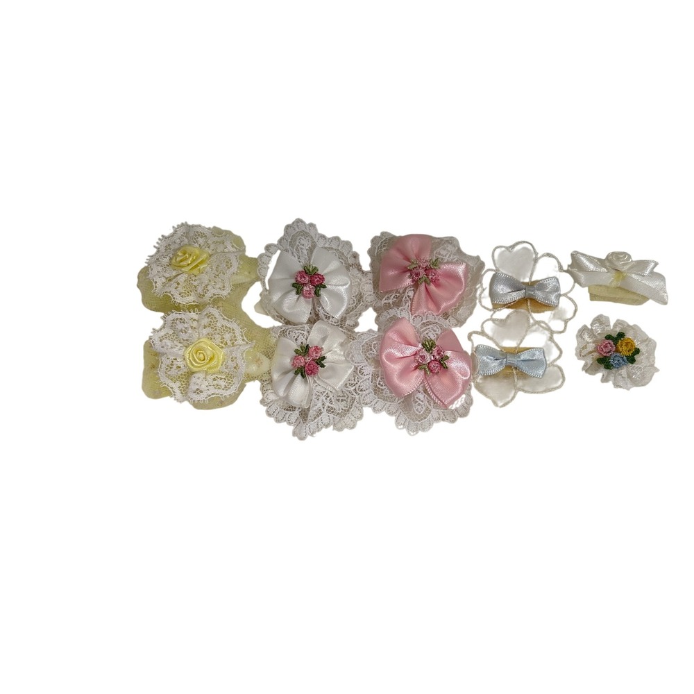 Vintage Lace Bow Floral Baby Hair Clips Variety Set Girl Toddler Barrettes‎
